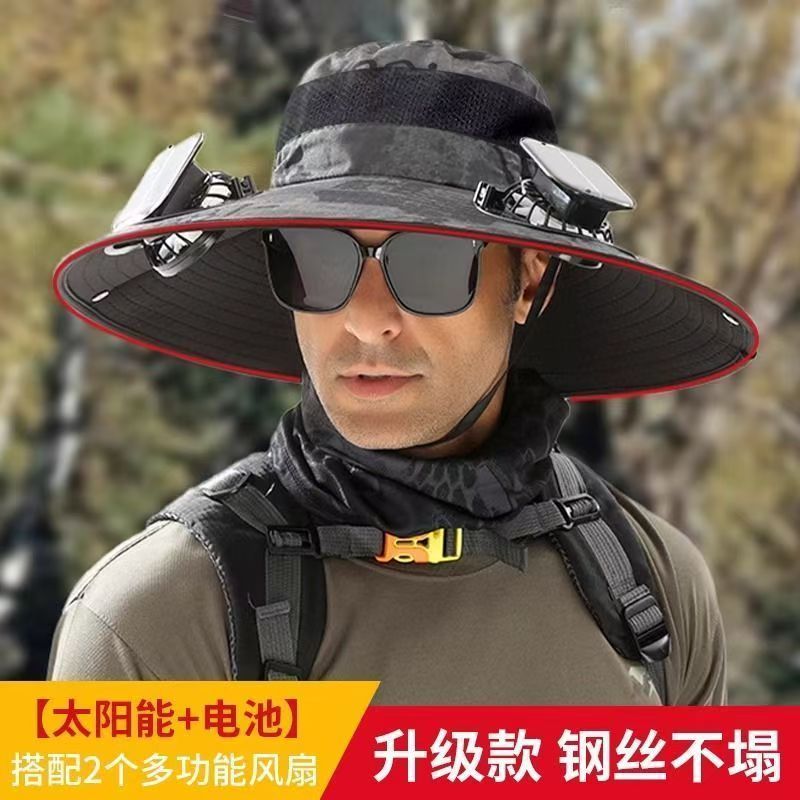 【日本黑科技】戶外太陽能風扇釣魚帽_可提供清爽的涼風，讓您在炎熱的天氣和戶外活動中保持涼爽！！！